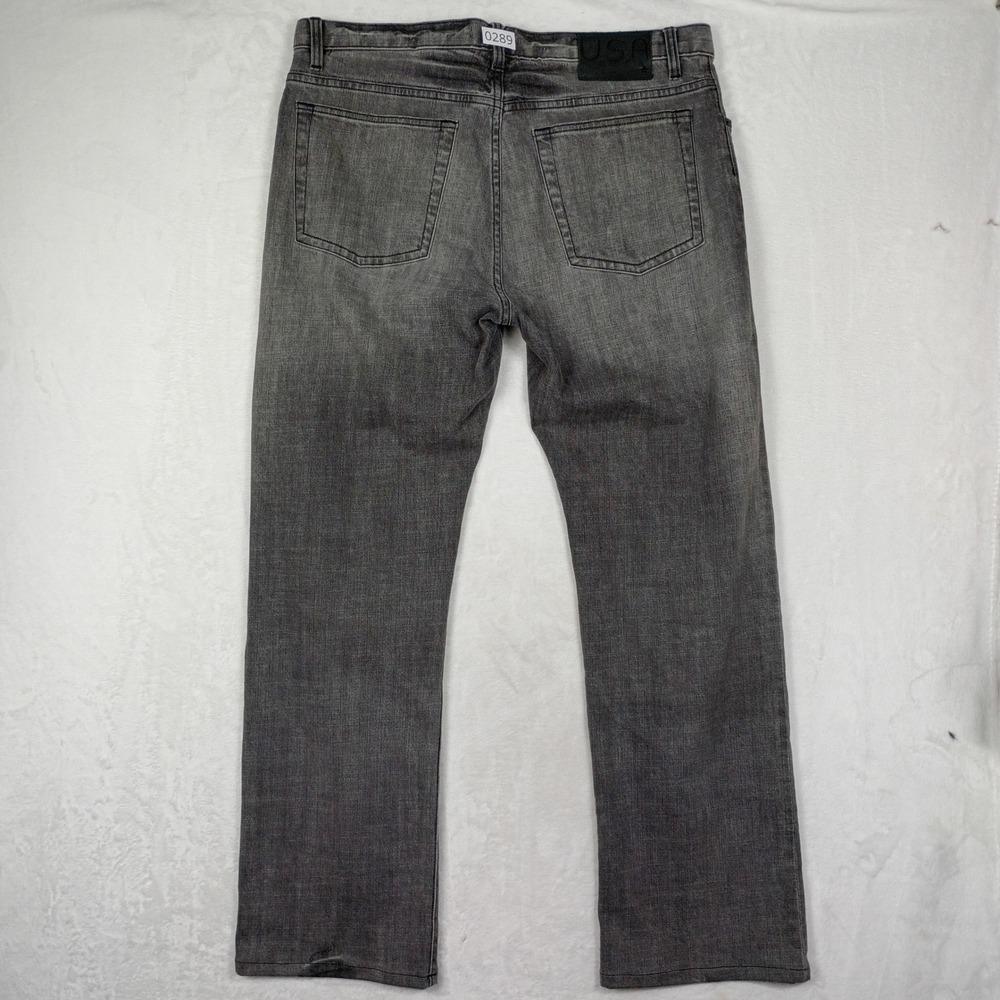 John Varvatos USA Jeans Mens 36RG Gray Stretch Denim Pants 90s Vintage Aesthetic